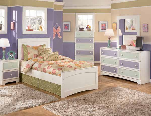 Marvelous Girls Bedroom Furniture Blue Brown Interior Wooden Flo